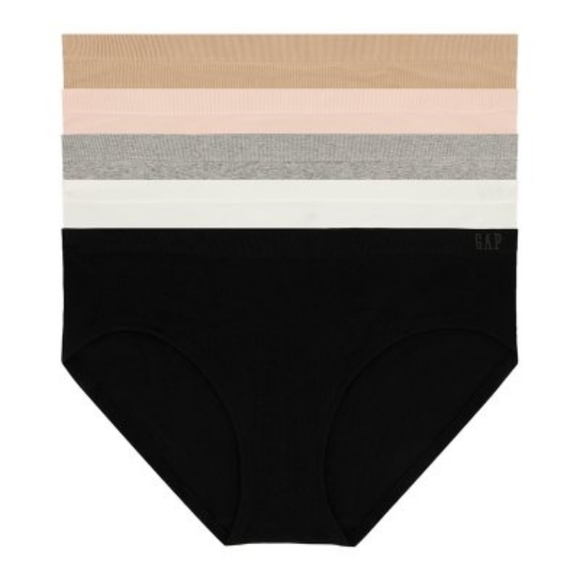 Ladies GapBody 5 pk Seamless Bikini  Multicolor Stretch - Picture 2 of 5